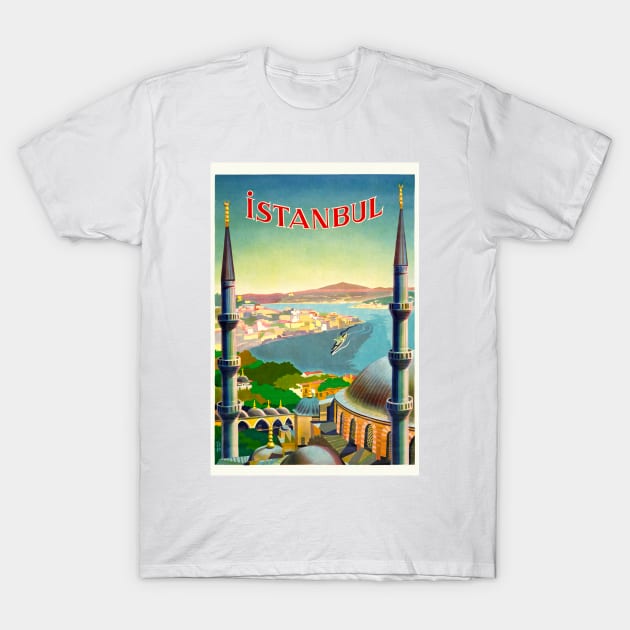 Istanbul Turkey Vintage Poster 1939 T-Shirt by vintagetreasure